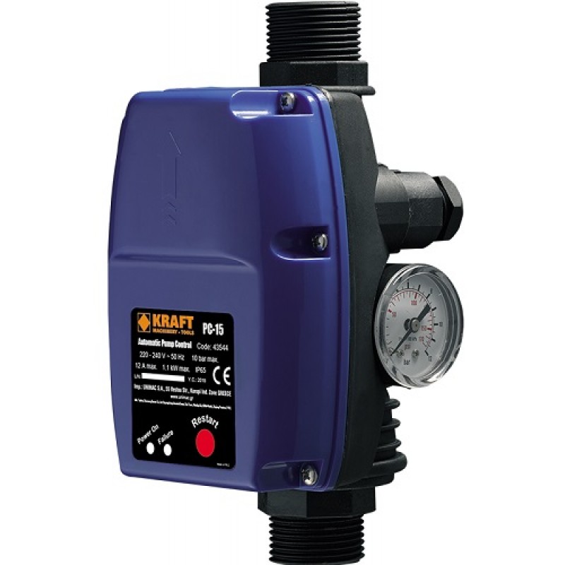 ΕΛΕΓΚΤΗΣ ΠΙΕΣΗΣ ΝΕΡΟΥ ΗΛΕΚΤΡΟΝΙΚΟΣ KRAFT BR-15 43544