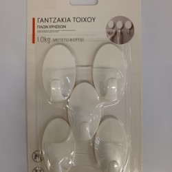 ΚΡΕΜΑΣΤΡΑΚΙΑ ΤΟΙΧΟΥ ΑΥΤΟΚΟΛΛΗΤΑ ΛΕΥΚΟ ΟΒΑΛ 5ΤΜΧ