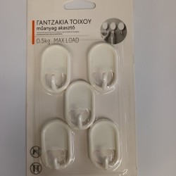ΚΡΕΜΑΣΤΡΑΚΙΑ ΤΟΙΧΟΥ ΑΥΤΟΚΟΛΛΗΤΑ ΛΕΥΚΟ ΟΒΑΛ ΜΕ ΚΕΝΟ