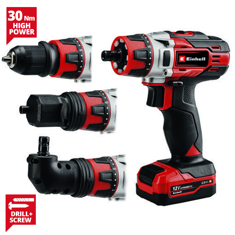 ΔΡΑΠΑΝΟΚΑΤΣΑΒΙΔΟ ΜΠΑΤΑΡΙΑΣ 12V EINHELL TE-CD 12/1 3X-Li (1x 2,0 Ah)  4513595