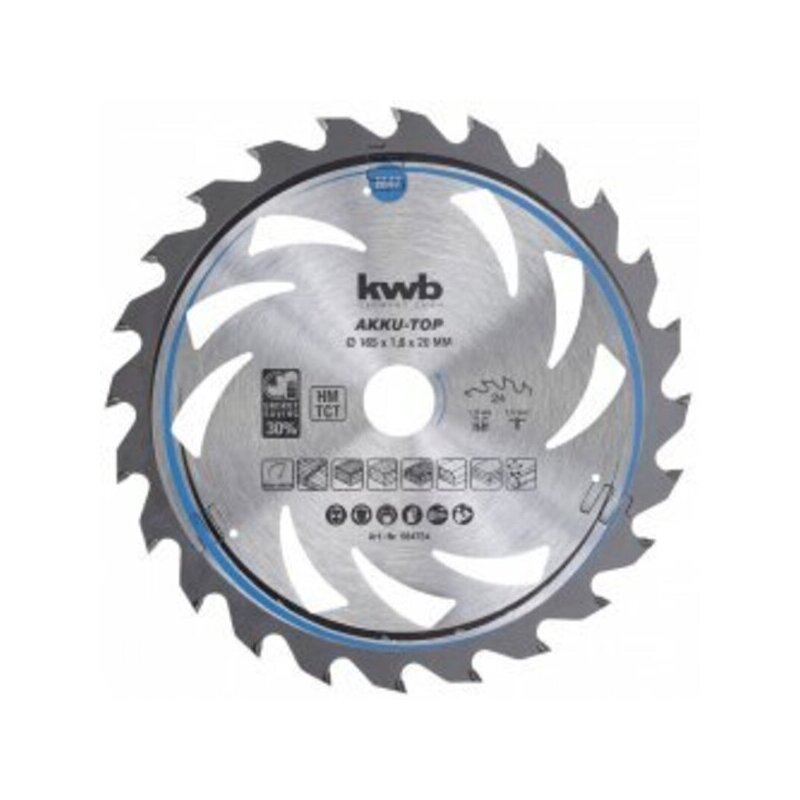ΠΡΙΟΝΟΔΙΣΚΟΣ ΞΥΛΟΥ Φ165 KWB AKKU-TOP - 49584754
