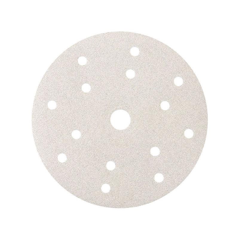 ΔΙΣΚΟΙ VELCRO ΛΕΥΚΟ ΞΗΡΑΣ ΤΡΙΒΗΣ 150mm ΜΕ 15 ΤΡΥΠΕΣ SMIRDEX - ΣΕΙΡΑ 510