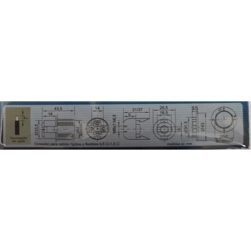 ΝΤΟΥΙ ΘΕΡΜΟΠΛΑΣΤΙΚΟ Ε14 250V 2A T180 E1462SW