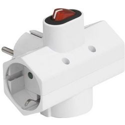 ΑΝΤΑΠΤΟΡΑΣ 3 ΣΟΥΚΟ ΜΕ ΔΙΑΚΟΠΤΗ 3680WATT 16Α/250V KFZB0103K