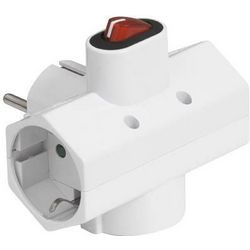 ΑΝΤΑΠΤΟΡΑΣ 3 ΣΟΥΚΟ ΜΕ ΔΙΑΚΟΠΤΗ 3680WATT 16Α/250V KFZB0103K