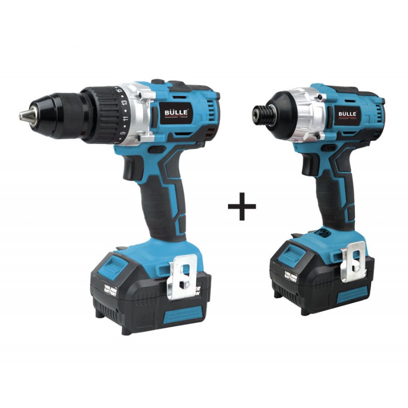 SET BRUSHLESS ΔΡΑΠΑΝΟΚΑΤΣΑΒΙΔΟ ΚΡΟΥΣΤΙΚΟ ΕΠΑΝΑΦΟΡΤΙΖΟΜΕΝΟ + ΠΑΛΜΙΚΟ ΚΑΤΣΑΒΙΔΙ BULLE BLMD-200JST+BLMI-201A - 18V